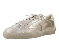 Cetti - Zapatos,Sneakers de Piel,cordón elástico,Plataforma,Suela de Goma,Ante,Vintage,Plantilla Extraible para: Mujer Color: Champagne Talla:37