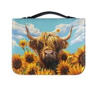 Ceudet Bolsa de mano de piel sintética con versículo de colibrí para hombres, mujeres, niñas y niños, funda multifuncional para la Biblia con asas y cremallera, adecuada para la escuela, la iglesia,