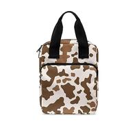 Ceudet Bolsas de Biblia con estampado de cielo nocturno para mujeres y hombres, bolsa de Biblia para niños y niñas, fundas de Biblia con asa y bolsillo para libros de la Biblia, Vaca marrón, Talla