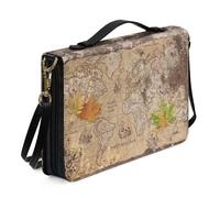 Ceudet Bolsas de Biblia para mujeres y hombres, funda de cuero personalizada para la Biblia para mujeres y hombres, Mapa de hoja de arce, M