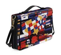 Ceudet Bolsas de Biblia para mujeres y hombres, funda de cuero personalizada para la Biblia para mujeres y hombres, Mapa de Estados Unidos, XX-Large