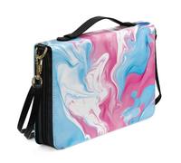 Ceudet Bolsas y bolsas para la Biblia para mujeres y hombres, funda de cuero para la Biblia para mujeres y hombres con bolsillos, Tie-dye azul polvo, M