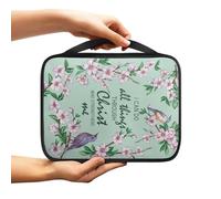 Ceudet Daisy - Fundas para la Biblia para hombre, portátil, ligera, para mujer, impermeable, para iglesia, bolsa de transporte, tamaño estándar, Pájaro floral, Talla única