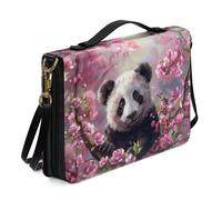 Ceudet Funda de Biblia extra grande para mujeres y hombres, cubierta de la Biblia para niños, fundas de la Biblia para mujeres y hombres con bolsillos protector de la Biblia, Lindo panda, L
