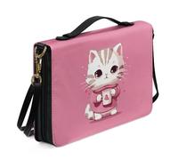 Ceudet Funda de Biblia extra grande para mujeres y hombres, cubierta de la Biblia para niños, fundas de la Biblia para mujeres y hombres con bolsillos protector de la Biblia, Gatito de dibujos
