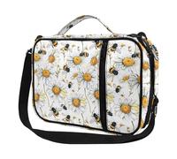 Ceudet Funda de Biblia occidental para niños, fundas de la Biblia para niñas, bolsas de iglesia para mujeres, Estampado de crisantemos blancos, Talla única