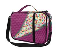 Ceudet Funda de Biblia para hombres y mujeres, portador de la Biblia con correa para el hombro, Punto rosa, Talla única