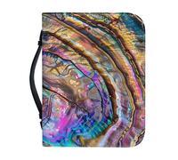 Ceudet Funda de Biblia para mujer, bolsa grande de transporte de la Biblia, Azul mármol 03, L