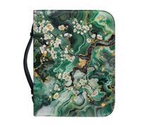 Ceudet Funda de Biblia para mujer, bolsa grande de transporte de la Biblia, Mármol rosa dorado 01, X-Large