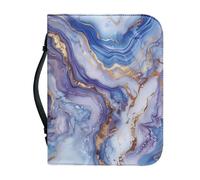 Ceudet Funda de Biblia para mujer, bolsa grande de transporte de la Biblia, Mármol rosa dorado 02, X-Large