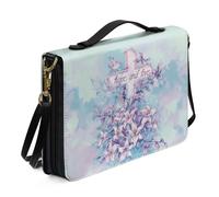 Ceudet Funda de Biblia para mujer, funda grande para Biblia con correa para el hombro, funda de transporte para mujeres y niñas, funda portátil para Biblia, Be Still and Know That I am God, talla XL,
