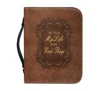 Ceudet Funda de Biblia para mujeres y hombres, funda de transporte portátil para libros de iglesia con asa, regalos para la iglesia A, A y A, XL, Salmos, L