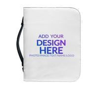 Ceudet Funda de Biblia personalizada para mujer, elegante funda de Biblia personalizada con asas, funda para diario de la Biblia, añade nombres, escrituras, textos inspiradores, cruz floral