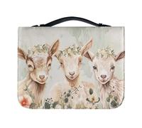 Ceudet Funda de la Biblia con impresión AA para mujeres y gigantes, bolsa de mano de tela de piel sintética con asas y cremallera, bolsa de la Biblia para la escuela y la iglesia, Estampado floral de