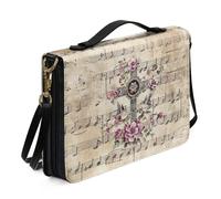 Ceudet Funda de la Biblia estilo azteca para mujeres y niñas, una funda de transporte de la Biblia con correa para el hombro, bolsa de mano de piel sintética de girasol con almacenamiento para