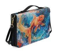 Ceudet Funda de la Biblia occidental para mujeres y hombres, con bolsillos, protector de la Biblia, funda de cuero para la Biblia para mujeres y hombres, grande, Carpa roja, XX-Large