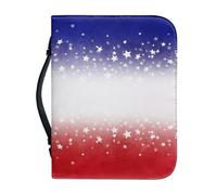 Ceudet Funda de piel para Biblia personalizada, Bandera americana 03, X-Large
