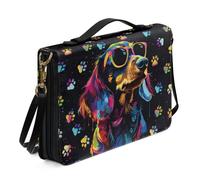 Ceudet Funda de piel sintética con estampado de colibrí y flores retro con correa para el hombro, funda de transporte para mujeres y hombres, bolsa de la Biblia, protector de escrituras, organizador