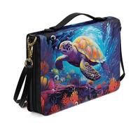 Ceudet Funda de piel sintética con estampado de colibríes y flores retro con correa para el hombro, funda de transporte para libros para mujeres y hombres, bolsa de la Biblia, protector de escrituras,