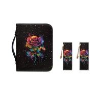 Ceudet Funda de transporte de la Biblia con sombrero verde de San Patricio para mujeres con marcapáginas de piel sintética para niñas, bolsa de almacenamiento de la Biblia con ranuras para bolígrafos,