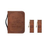 Ceudet Funda de transporte de la Biblia de piel sintética para mujer, fundas portátiles para Biblia con marcadores para niñas, práctica bolsa de mano para la Biblia, Palabra bíblica girasol,