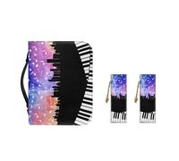 Ceudet Funda de transporte de piel sintética con marcapáginas, funda de Biblia para mujeres y niñas, bolsa portátil de moda, Concierto de ciudad, XL-11.2"x8"x2.2"