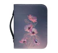 Ceudet Funda para Biblia de piel sintética para mujeres y niñas, con asa superior, protector de accesorios, lindo gato, M, rosa con flores, X-Large