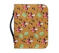 Ceudet Funda para Biblia para mujeres y hombres, funda de cuero para Biblia para mujeres y hombres, Setas y ranas, L