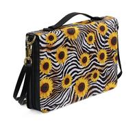 Ceudet Funda para Biblia para mujeres y hombres, funda de cuero para la Biblia occidental, fundas para mujeres y hombres con bolsillos, estampado de cebra, L