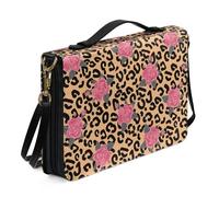 Ceudet Funda para Biblia para mujeres y hombres, funda de piel para Biblia occidental, fundas para la Biblia para mujeres y hombres con bolsillos, Rosa rosa01, X-Large
