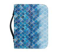 Ceudet Funda para Biblia para niñas, bonita funda para Biblia, Escala de sirena azul, L
