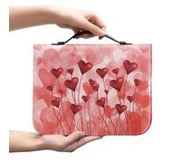 Ceudet Funda para la Biblia con diseño de girasol, una cruz, para mujeres y hombres, funda de transporte de la Biblia, bolsa de transporte de piel sintética, ligera, para iglesia cristiana, Día de San