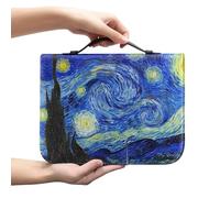 Ceudet Funda para la Biblia marrón para mujeres y hombres, bolsa de transporte clásica con cremallera, protector de la Biblia para Iglesia, libro grande, confía en el Awith All Your Heart, Van Gogh