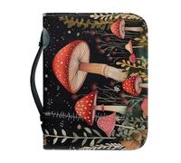 Ceudet Funda para la Biblia para mujer, gran capacidad, bolsa diaria para la iglesia, protector de las Escrituras, regalos de vacaciones, Noche estrellada de setas rojas, M