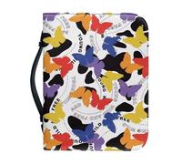 Ceudet Funda para la Biblia para mujer, gran capacidad, bolsa diaria para la iglesia, protector de las Escrituras, regalos de vacaciones, Graffiti de mariposa, extra-large