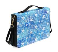 Ceudet Funda para la Biblia para mujeres y hombres, accesorios bíblicos de cuero, para mujeres y hombres, bolsa de la Biblia, fundas para libros para tapa dura, Coral estrella de mar, L