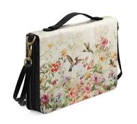 Ceudet Funda para la Biblia para mujeres y hombres, bolsa de cuero para la Biblia, fundas para la Biblia para mujeres y hombres con bolsillos, protector de cubierta de libro, Flor de panal, XX-Large