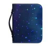 Ceudet Funda protectora de la Biblia de cuero para hombres y mujeres, cubierta para Biblia, Starry Sky Blue02, XX-Large