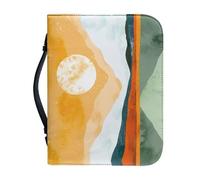 Ceudet Funda protectora de la Biblia de poliuretano personalizable para la Biblia, Puesta de sol, cielo, paisaje, nieve, montañ, XXLarge