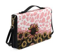 Ceudet Fundas bíblicas para niños y niñas, fundas de cuero para la Biblia para hombres y mujeres, funda bíblica con correa para el hombro, fundas personalizadas para mujeres y hombres, Girasoles