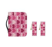 Ceudet Fundas coloridas para la Biblia de San Valentín con corazón de amor para mujer, bolsa impermeable de piel sintética, funda de transporte de la Biblia, bolsa de iglesia, protector de la Biblia