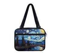 Ceudet Fundas de Biblia para mujeres y hombres, estuche de transporte de Biblia de gran tamaño para la iglesia, escuela, bolsa de Biblia portátil para bolígrafos de libros, regalos, Van Gogh Starry