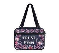 Ceudet Fundas de Biblia para mujeres y hombres, estuche de transporte de Biblia de gran tamaño para la iglesia, escuela, bolsa de Biblia portátil para bolígrafos de libros, regalos, Versículo bíblico