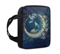 Ceudet Fundas de Biblia personalizadas para mujeres, hombres, niños, bolsas de Biblia para mujeres y hombres, Luna y mariposa, Talla única