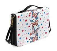 Ceudet Fundas de Biblia personalizadas para mujeres y hombres, bolsas de Biblia para mujeres y hombres, kit de accesorios bíblicos occidentales, Bandera de mariposa, XX-Large