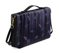 Ceudet Fundas de cuero para la Biblia, accesorios bíblicos, fundas de cuero para mujeres y hombres, bolsas de la Biblia para mujeres y hombres, Hoja de arce morada, X-Large