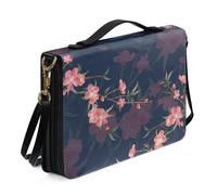 Ceudet Fundas de cuero para la Biblia, accesorios bíblicos, fundas de cuero para mujeres y hombres, bolsas de la Biblia para mujeres y hombres, Pink Peach Blossom02, M