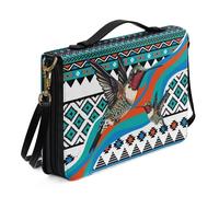 Ceudet Fundas de cuero para la Biblia, fundas para libros de la Biblia, fundas para mujeres y hombres, con bolsillos, kit de accesorios bí, Colibríes 02, XX-Large