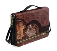 Ceudet Fundas de cuero para la Biblia occidental, fundas para la Biblia para mujeres y hombres con bolsillos, bolsas de la Biblia para mujeres y hombres, Sloth01, M
