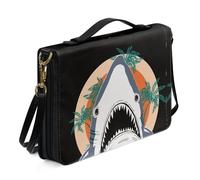 Ceudet Fundas de cuero para la Biblia occidental, fundas personalizadas para la Biblia para mujeres y hombres, funda extra grande para mujeres y hombres, Tiburón de dibujos, M